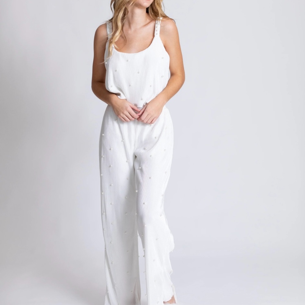 ANTHROPOLOGIE: WAVERLES PAYTON PEARLY PANT SET- NEW WITH TAGS